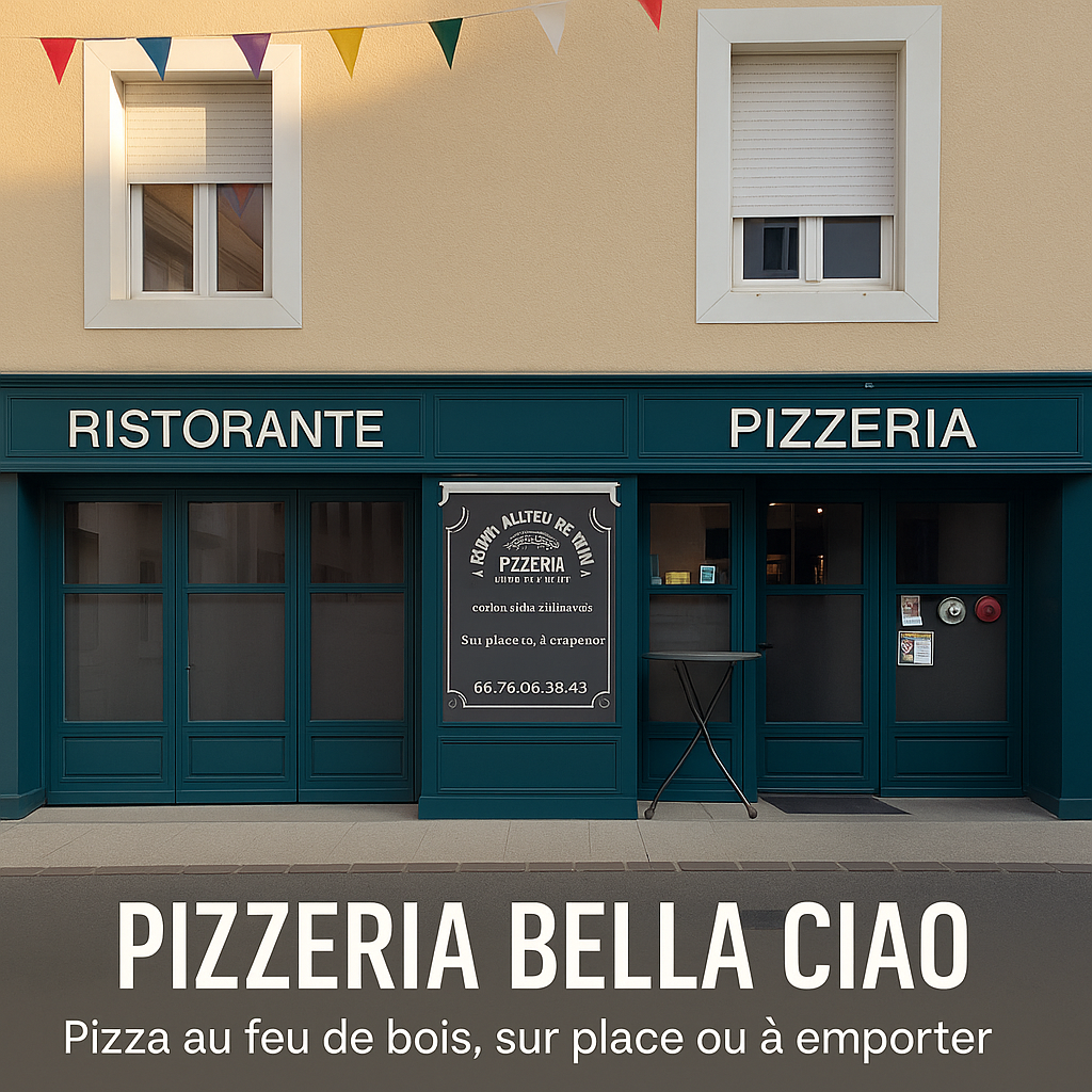 Pizzeria Bella Ciao - Façade du restaurant au Grand-Lemps